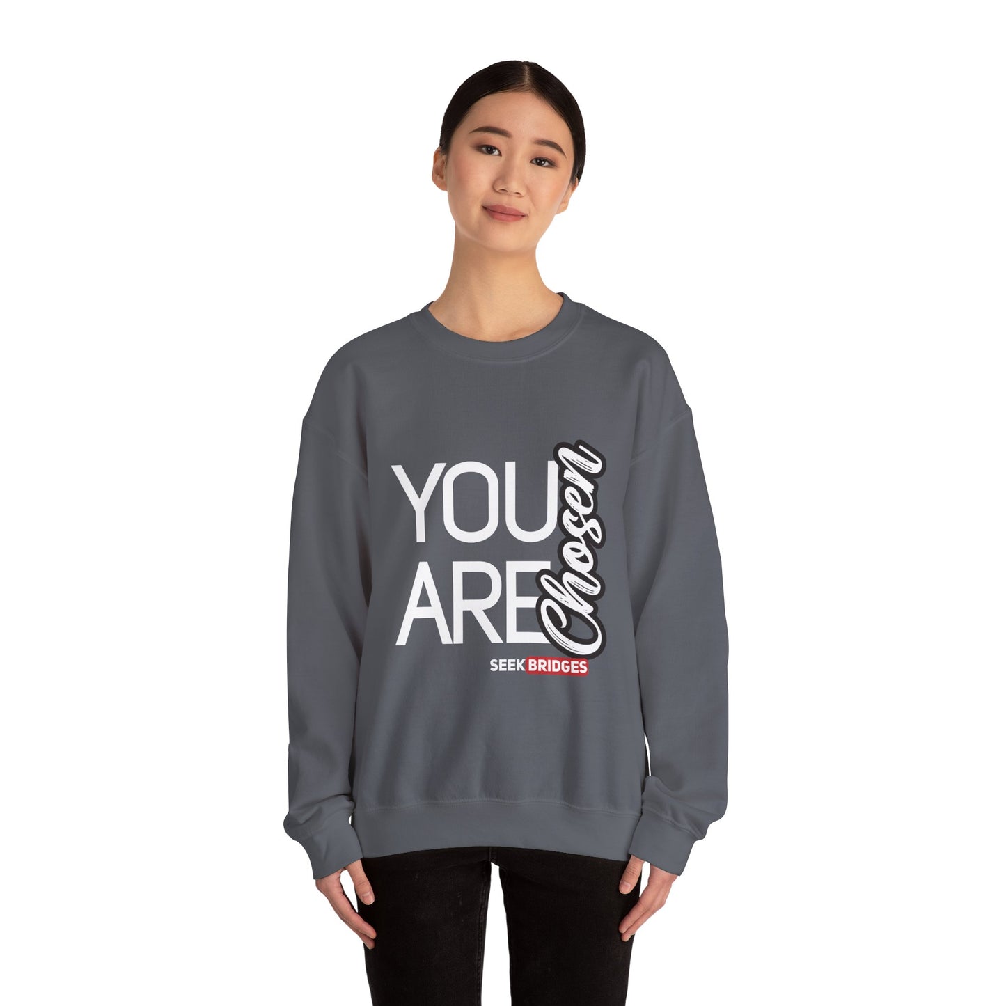 Inspirational Unisex Crewneck Sweatshirt - "You Are Chosen"