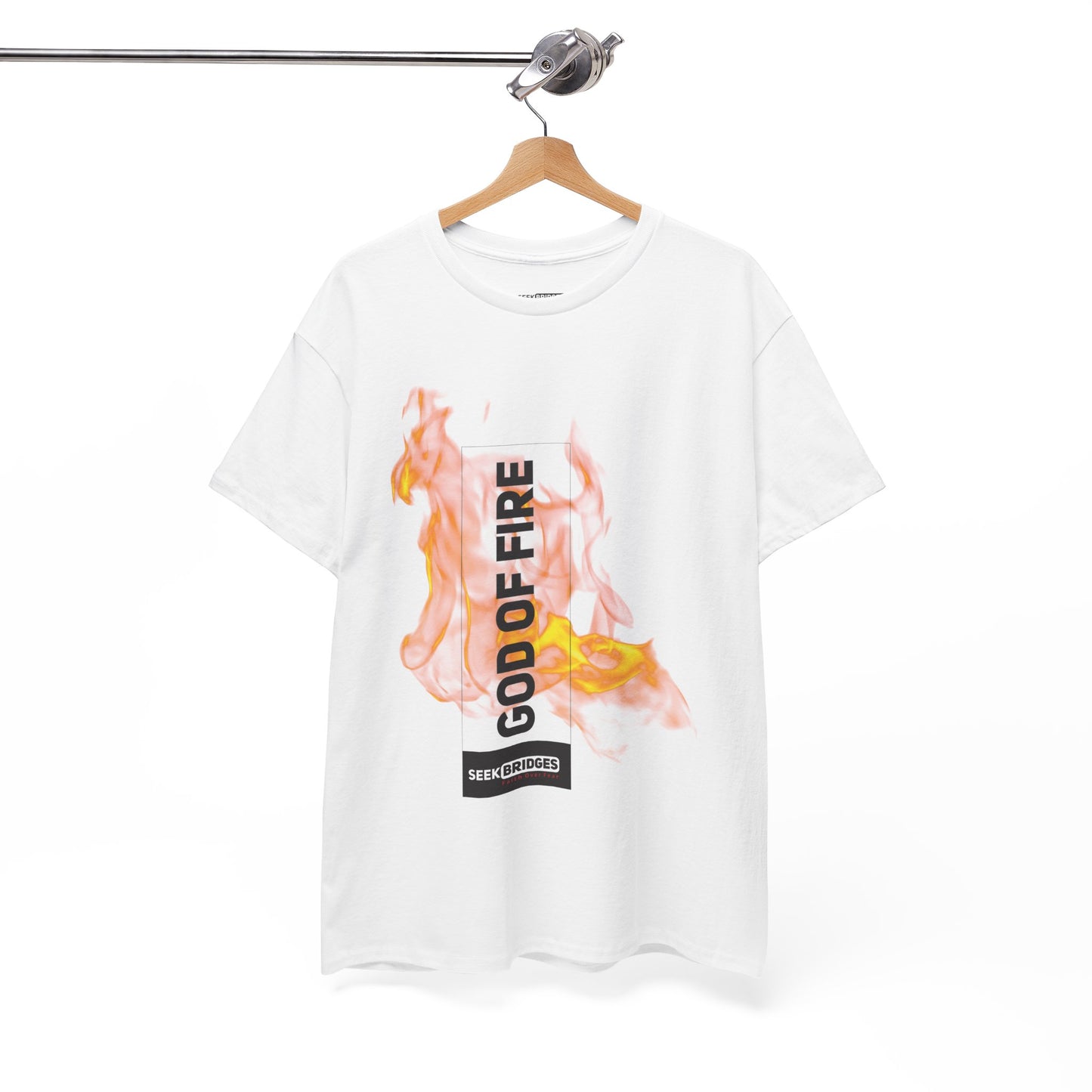 Unisex Heavy Cotton Tee - "God of Fire" Graphic Tee - Trendy & Versatile