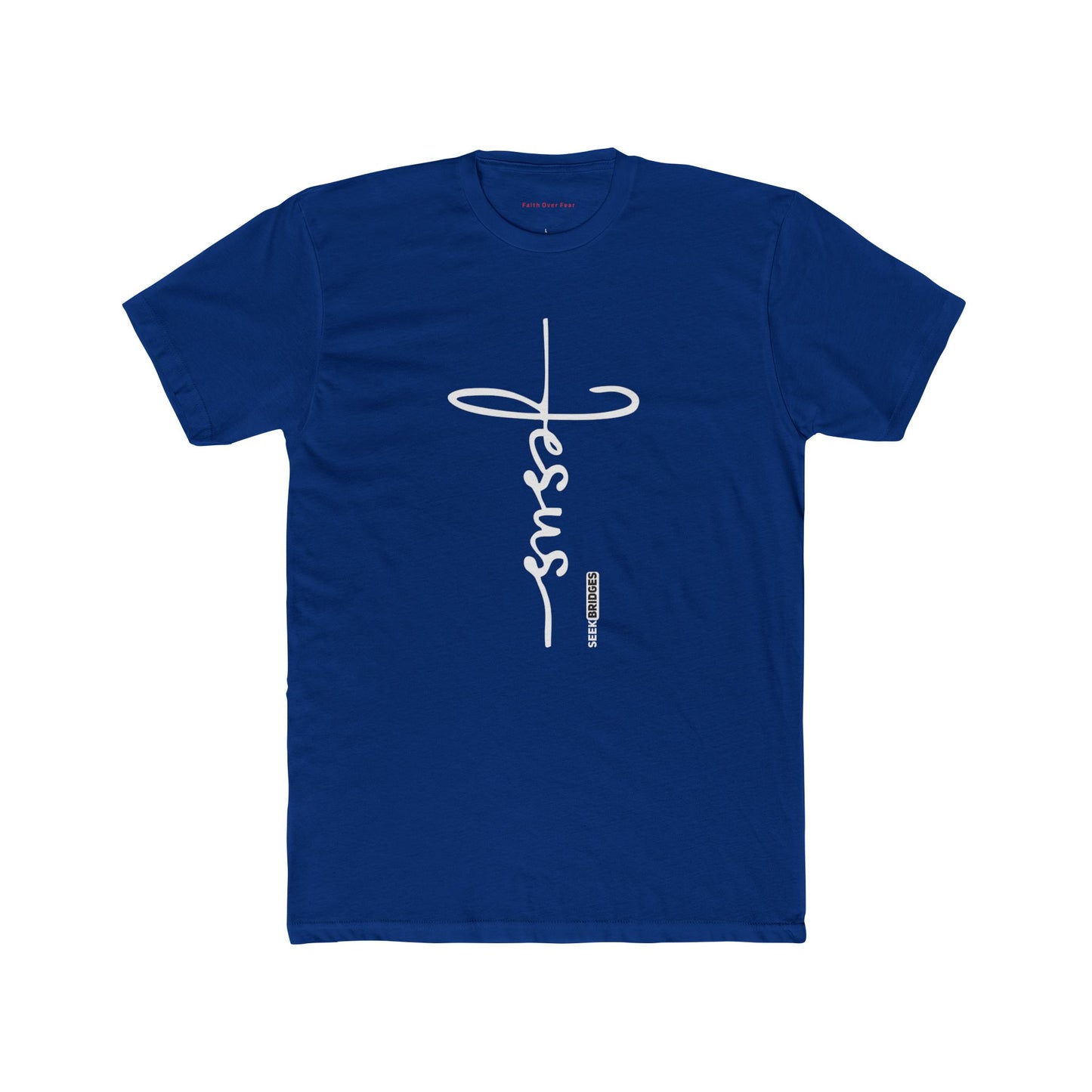Faith-Inspired Unisex Cotton Crew Tee - Bold 'Jesus' Design