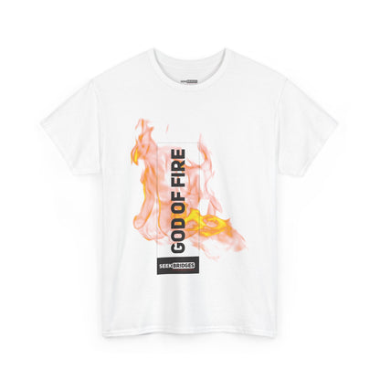 Unisex Heavy Cotton Tee - "God of Fire" Graphic Tee - Trendy & Versatile