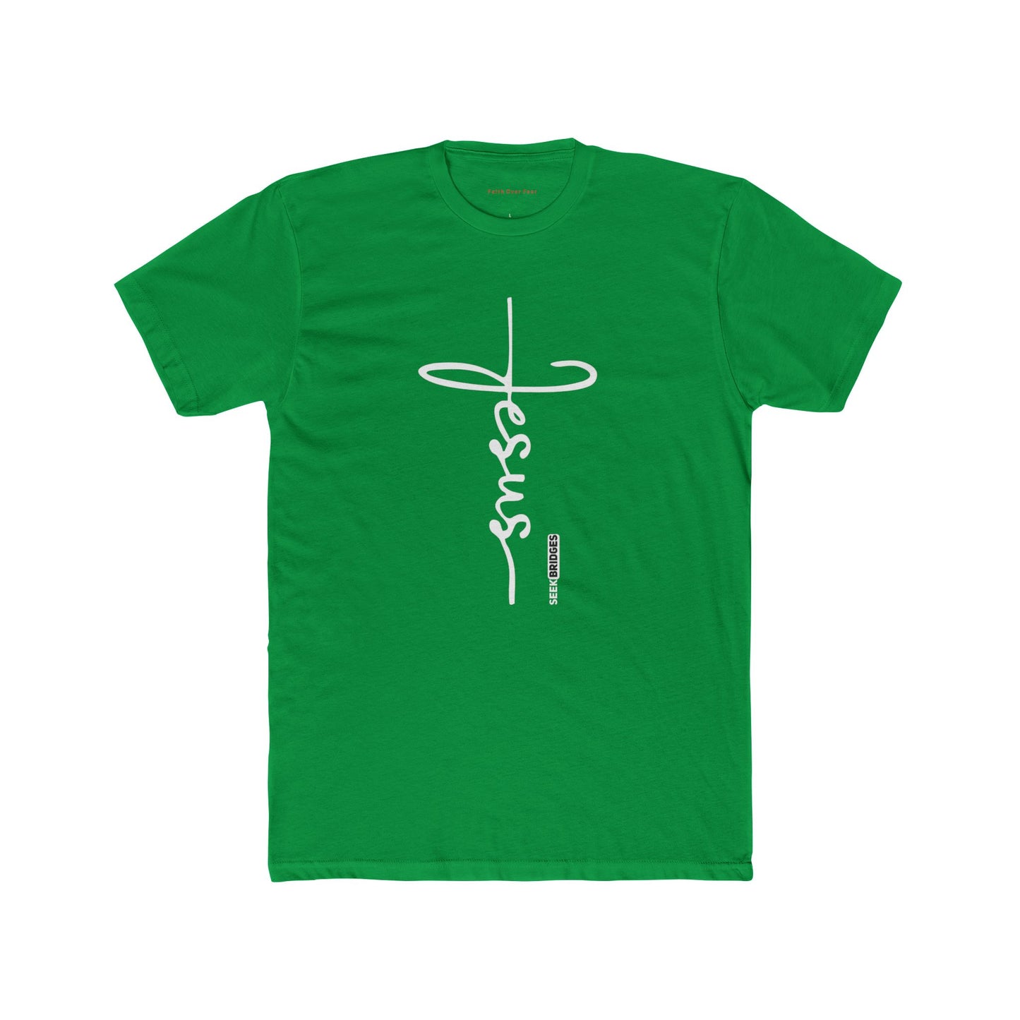 Faith-Inspired Unisex Cotton Crew Tee - Bold 'Jesus' Design