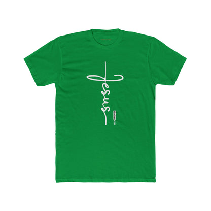 Faith-Inspired Unisex Cotton Crew Tee - Bold 'Jesus' Design