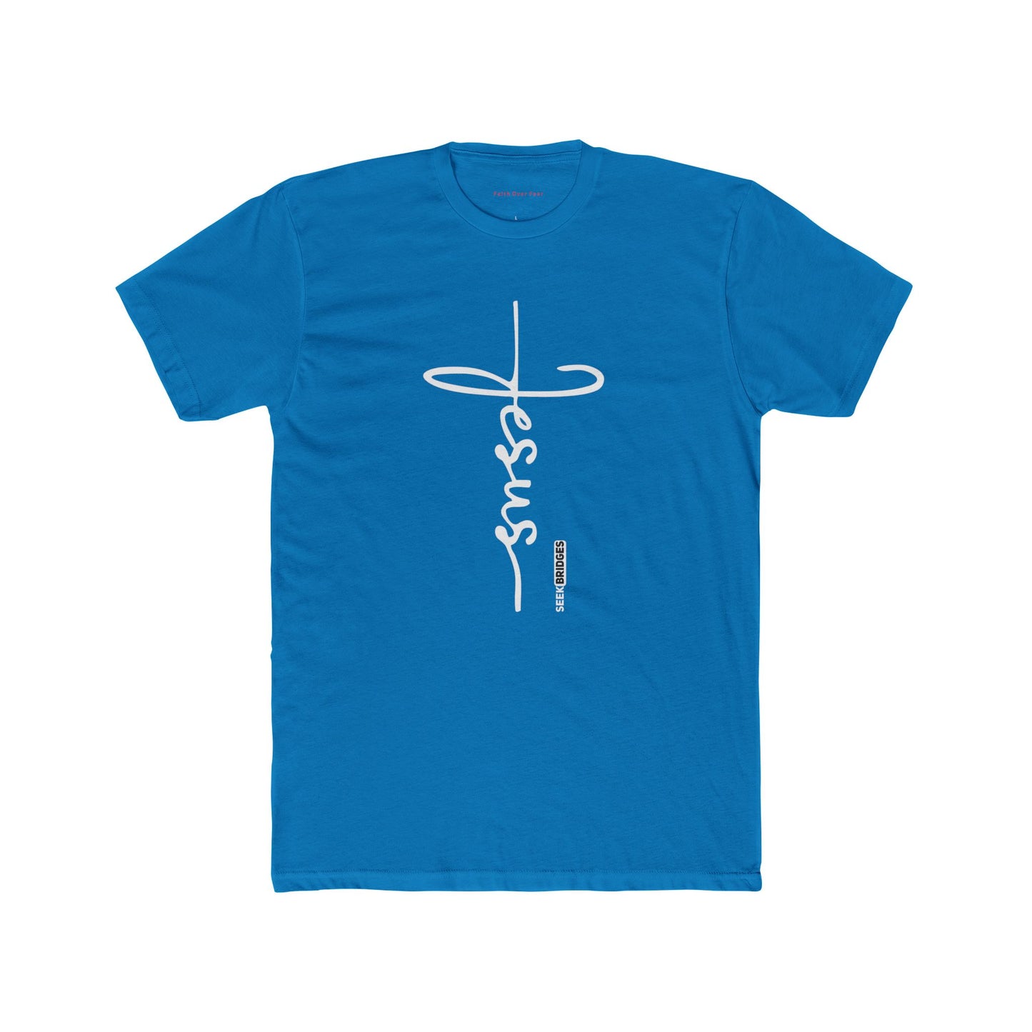 Faith-Inspired Unisex Cotton Crew Tee - Bold 'Jesus' Design