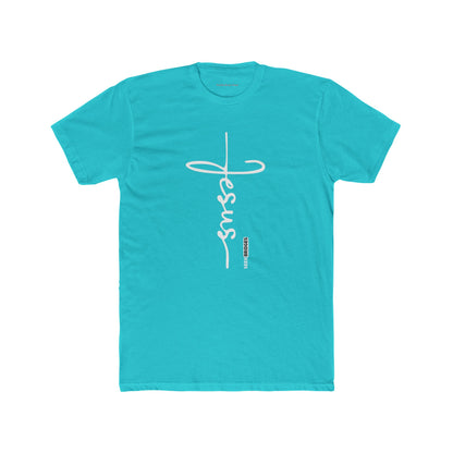 Faith-Inspired Unisex Cotton Crew Tee - Bold 'Jesus' Design