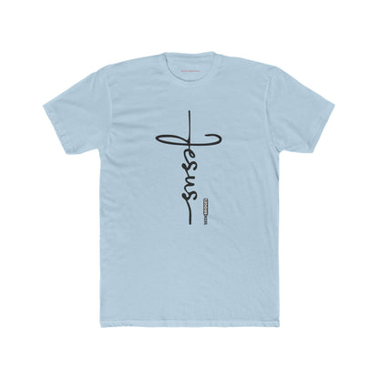 Faith-Inspired Unisex Cotton Crew Tee - Bold 'Jesus' Design