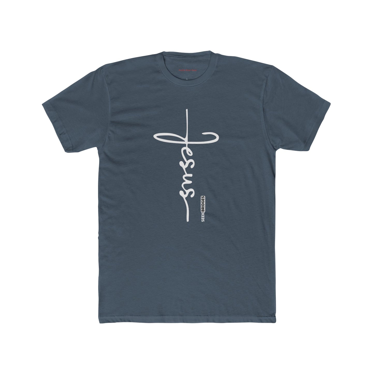 Faith-Inspired Unisex Cotton Crew Tee - Bold 'Jesus' Design