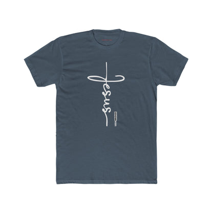 Faith-Inspired Unisex Cotton Crew Tee - Bold 'Jesus' Design